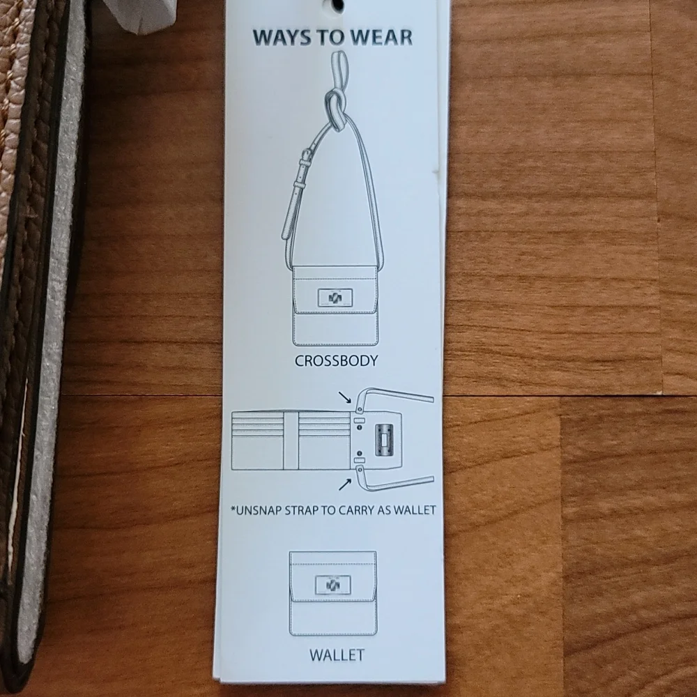 CALVIN KLEIN Caramel Kiera Rocky Road Crossbody - Picture 8 of 9